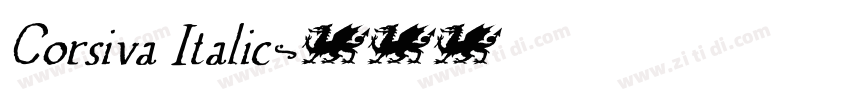 Corsiva Italic字体转换